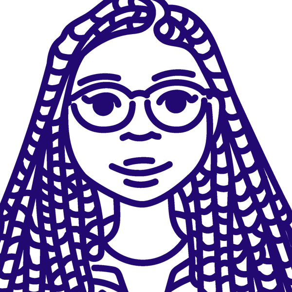 Illustrated portrait of Layanna, an architecture graduate student